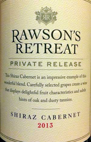 シラーズ/カベルネ・ソーヴィニヨン原料のオーストラリア産辛口赤ワイン「ペンフォールズ ローソンズ・リトリート シラーズ・カベルネ(Penfolds Rawson's Retreat Shiraz Cabernet)」from ワインコレクション共有WebサービスWineFile
