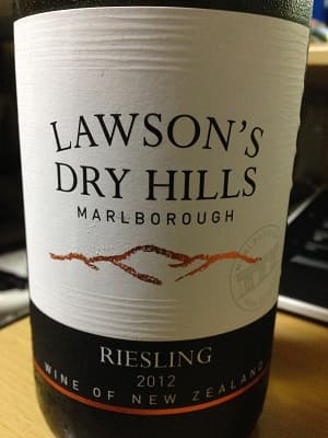 リースリング100%原料のニュージーランド産辛口白ワイン「ローソンズ・ドライ・ヒルズ リースリングLawson's Dry Hills Riesling」from ワインコレクション共有WebサービスWineFile