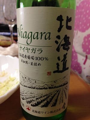 ナイヤガラ100%原料の日本産やや甘口白ワイン「北海道ナイヤガラNiagara」from ワインコレクション記録WebサービスWineFile
