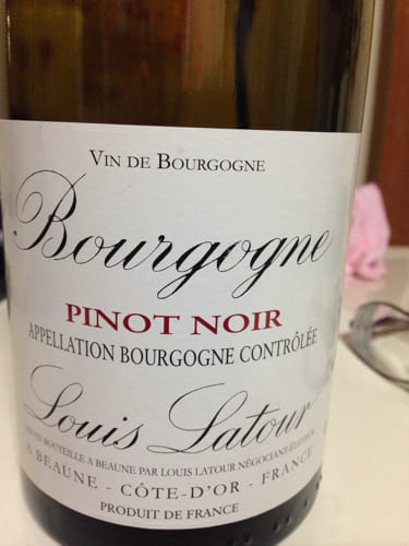 ピノノワール100%原料のフランス産辛口赤ワイン「ルイ・ラトゥール ブルゴーニュ ピノ・ノワールLouis Latour Bourgogne pinot Noir」from ワインコレクション記録WebサービスWineFile