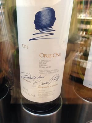 カベルネ・ソーヴィニョン71%/メルロ11%/カベルネ・フラン9%/マルベック8%/プティ・ヴェルド1%原料のアメリカ産辛口赤ワイン「オーパス・ワン(Opus One)」from ワインコレクション共有WebサービスWineFile