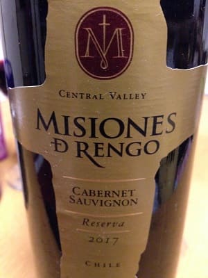 カベルネ・ソーヴィニヨン100%原料のチリ産辛口赤ワイン「ミシオネス・デ・レンゴ レゼルヴァ カベルネ・ソーヴィニヨン(Misiones D Rengo Reserva Cabernet Sauvignon)」from ワインコレクション記録WebサービスWineFile