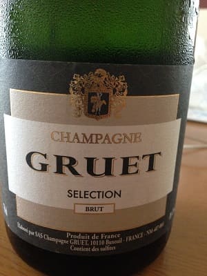 ピノ・ノワール70%/ピノ・ムニエ10%/シャルドネ20%原料のフランス産辛口発泡ワイン「シャンパーニュ グルエ セレクション ブリュット(Champagne Gruet Selection Brut)」from ワインコレクション記録WebサービスWineFile
