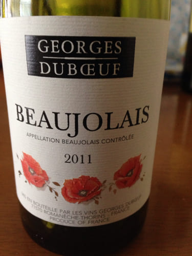 ガメイ100%原料のフランス産辛口赤ワイン「ジュルジュ デュブッフ ボジョレーGeorges Duboeuf Beaujolais」from ワインコレクション記録WebサービスWineFile