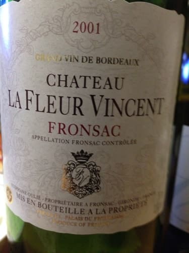 メルロ100%原料のフランス産辛口赤ワイン「シャトー・ラ・フルール・ヴィンセント(Chateau La Fleur Vincent)」from ワインコレクション記録WebサービスWineFile