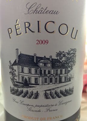 メルロー70%/カベルネ・ソーヴィニヨン30%原料のフランス産辛口赤ワイン「シャトー･ペリコー(Chateau Pericou)」from ワインコレクション記録WebサービスWineFile