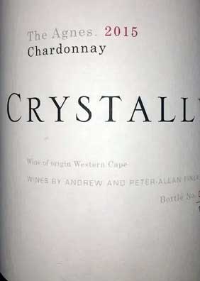 シャルドネ100%原料の南アフリカ産辛口白ワイン「クリスタルム ジ・アグネス シャルドネ(Crystallum The Agnes Chardonnay)」from ワインコレクション記録WebサービスWineFile