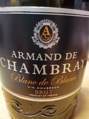 コロンバール45%/グルナッシュ・ブラン35%/アイレン20%原料のフランス産辛口発泡ワイン「アルマンド・デ・シャンブレイ ブラン・ド・ブラン ブリュット ヴァン・ムスーArmand De Chambray Branc de Blancs Brut Vin Mousseux」from ワインコレクション記録WebサービスWineFile