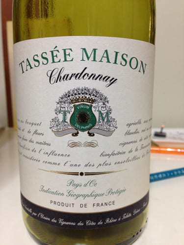 シャルドネ100%原料のフランス産辛口白ワイン「タッセ・メゾン シャルドネ(Tassee Maison Chardonnay)」from ワインコレクション記録WebサービスWineFile