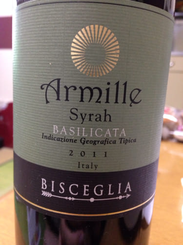 シラー100%原料のイタリア産やや辛口赤ワイン「アルミーレ シラー バジリカータ(Armille Syrah Basilicata)」from ワインコレクション共有WebサービスWineFile