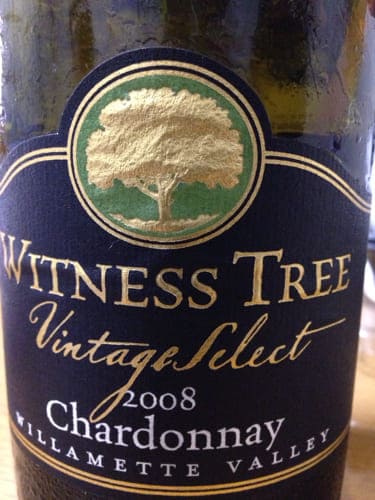シャルドネ100%原料のアメリカ産辛口白ワイン「ウィットネス・ツリー ヴィンテージ・セレクト シャルドネWitness Tree VintageSelect Chardonnay」from ワインコレクション共有WebサービスWineFile