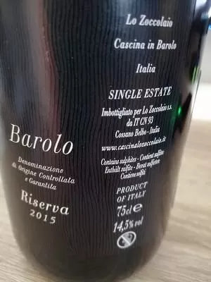 ネッビオーロ100%原料のイタリア産辛口赤ワイン「ロ・ゾッコライオ クリュ･ラヴェラ バローロ(Lo Zoccolaio Cru Ravera Barolo)」from ワインコレクション記録WebサービスWineFile
