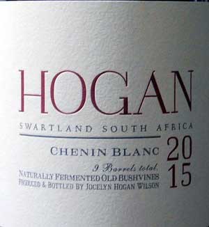 シュナン・ブラン100%原料の南アフリカ産やや辛口白ワイン「ホーガン シュナン・ブランHogan Chenin Blanc」from ワインコレクション共有WebサービスWineFile