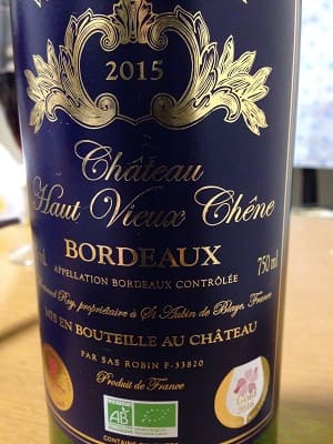 メルロー70%/カベルネ・ソーヴィニヨン25%/カベルネ・フラン5%原料のフランス産辛口赤ワイン「シャトー・オー・ヴュー・シェーヌ(Chateau Haut Vieux Chene)」from ワインコレクション記録WebサービスWineFile