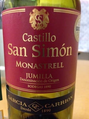 モナストレル100%原料のスペイン産辛口赤ワイン「カスティージョ・サン・シモン モナストレル(Castillo San Simon Monastrell)」from ワインコレクション記録WebサービスWineFile