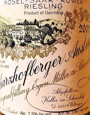 リースリング100%原料のドイツ産甘口白ワイン「シャルツホーフベルガー・リースリング・アウスレーゼ(SCHARZHOFBERGER RIESLING AUSLESE)」from ワインコレクション共有WebサービスWineFile