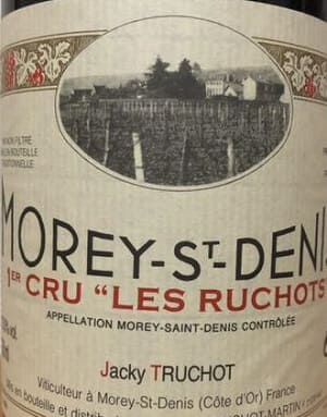 ピノ・ノワール100%原料のフランス産やや辛口赤ワイン「ジャッキー・トルショ モレ・サン・ドニ プルミエ・クリュ レ・リュショ(Jacky Truchot Morey St Denis 1er Cru Les Ruchots)」from ワインコレクション共有WebサービスWineFile