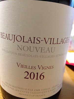 ガメイ100%原料のフランス産辛口赤ワイン「セレクション タイユヴァン ボージョレ・ヴィラージュ・ヌーヴォー ヴィエイユ・ヴィーニュ(Selection Taillevent Beaujolais-Villages Nouveau Vieilles Vignes)」from ワインコレクション共有WebサービスWineFile
