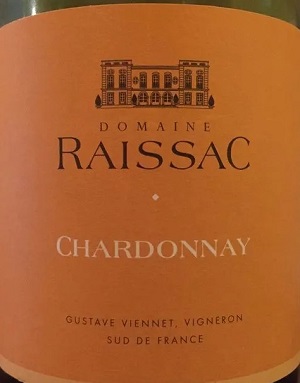 シャルドネ100%原料のフランス産辛口白ワイン「ドメーヌ・レサック シャルドネ(Domaine Raissac Chardonnay)」from ワインコレクション記録WebサービスWineFile
