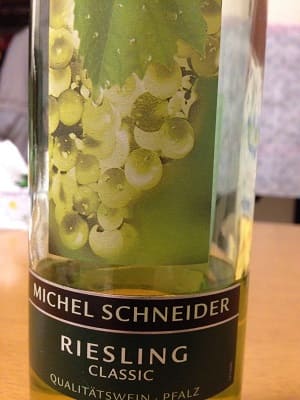 リースリング100%原料のドイツ産やや辛口白ワイン「ミッシェル・シュナイダー リースリング クラシック(Michel Schneider Riesling Classic)」from ワインコレクション記録WebサービスWineFile
