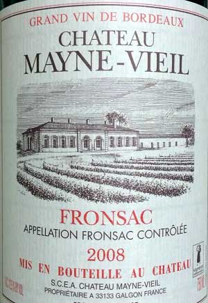 メルロー70%/カベルネ・フラン30%原料のフランス産辛口赤ワイン「シャトー・メイヌ・ヴィエイユ(Chateau Mayne-Vieil)」from ワインコレクション共有WebサービスWineFile