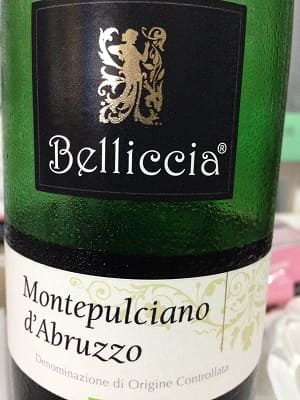 モンテプルチアーノ100%原料のイタリア産辛口赤ワイン「ベリッキア モンテプルチャーノ・ダブルッツォBelliccia Montepulciano d'Abruzzo」from ワインコレクション記録WebサービスWineFile