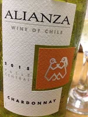 シャルドネ100%原料のチリ産辛口白ワイン「アリアンサ シャルドネ(Alianza Chardonnay)」from ワインコレクション記録WebサービスWineFile
