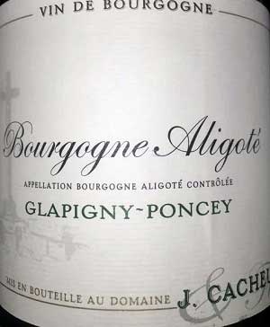 アリゴテ100%原料のフランス産やや辛口白ワイン「ブルゴーニュ・アリゴテ グレピニー・ポンセー(Bourgogne Aligote Glapigny Poncey)」from ワインコレクション記録WebサービスWineFile