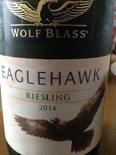 リースリング100%原料のオーストラリア産やや辛口白ワイン「ウルフ・ブラス イーグルホーク リースリング(Wolf Blass Eaglehawk Riesling)」from ワインコレクション記録WebサービスWineFile