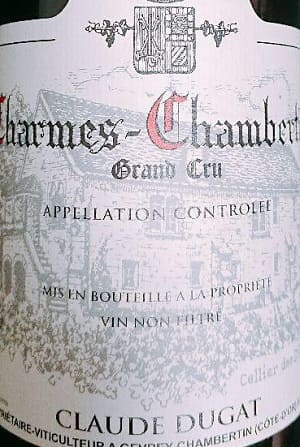 ピノ・ノワール100%原料のフランス産辛口赤ワイン「クロード・デュガ シャルム・シャンベルタン グラン・クリュ(Claude Dugat Charmes Chambertin Grand Cru)」from ワインコレクション共有WebサービスWineFile