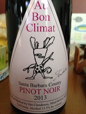 ピノ・ノワール100%原料のアメリカ産辛口赤ワイン「オー・ボン・クリマ ピノ・ノワール サンタ・バーバラ・カウンティ(Au Bon Climat Pinot Noir Santa Barbara County)」from ワインコレクション記録WebサービスWineFile