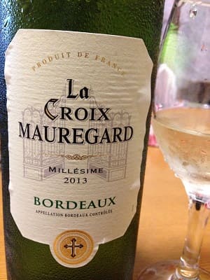 ソーヴィニヨン・ブラン50%/セミヨン40%/ミュスカデル10%原料のフランス産辛口白ワイン「ラ・クロワ・モルガール ボルドー ブラン(La Croix Mauregard Bordeaux Blanc)」from ワインコレクション記録WebサービスWineFile