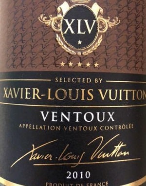 グルナッシュ/シラー/カリニャン原料のフランス産辛口赤ワイン「ザビエ・ルイ・ヴィトン ヴァントゥー(Xavier Louis Vuitton XLV Ventoux)」from ワインコレクション共有WebサービスWineFile
