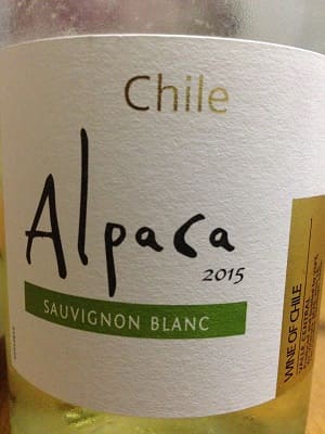 ソーヴィニヨン・ブラン100%原料のチリ産辛口白ワイン「アルパカ ソーヴィニヨン・ブランAlpaca Sauvignon Blanc」from ワインコレクション記録WebサービスWineFile