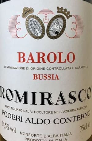 ネッビオーロ100%原料のイタリア産辛口赤ワイン「ポデーリ・アルド・コンテルノ バローロ ロミラスコ(Poderi Aldo Conterno Barolo Romirasco)」from ワインコレクション共有WebサービスWineFile